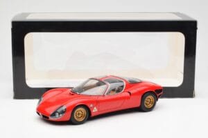 Alfa Romeo 33 Stradale Sarkans AUTOart 1:18 70191 Metāls — attēls 8 no 8