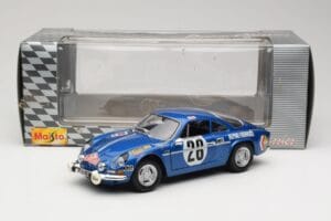Alpine A110 1600S #28 Alpine-Renault O. Andersson / D. Stone Rally Monte Carlo 1971 Maisto 1:18 56033 Metāls — attēls 8 no 8