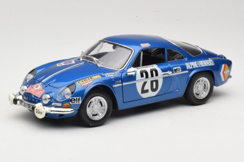 Alpine A110 1600S #28 Alpine-Renault O. Andersson / D. Stone Rally Monte Carlo 1971 Maisto 1:18 56033 Metāls