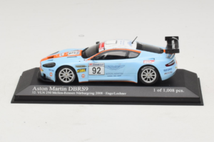 Aston Martin DBRS9 Gulf #92 T. Enge / Lechner VLN 250 Nurburgring 2008 Minichamps 1:43 400081392 Metāls
