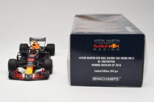 Aston Martin Red Bull Racing RB14 Tag Heuer #33 M. Verstappen Mexican GP 2018 Minichamps 1:18 110181933 Metāls — attēls 6 no 6