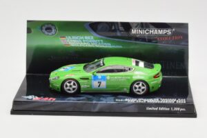 Aston Martin V8 Vantage N24 #7 U. Bez / Porritt / R. Meaden 24 Hours Nurburgring 2008 Minichamps 1:43 437081307 Metāls