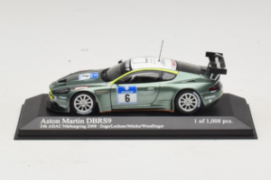 Aston Martin DBRS9 #6 M. Engel / K. Lechner ADAC 24 Hours Nurburgring 2008 Minichamps 1:43 400081306 Metāls
