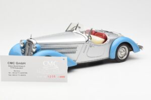 Audi 225 Front Roadster Zili Sudrabs CMC 1:18 M-075B Metāls