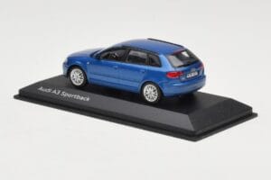 Audi A3 8P Sportback Mauritius Blue Minichamps 1:43 5010403033 Metāls — attēls 3 no 4