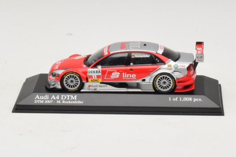 Audi A4 DTM #11 M. Rockenfeller Audi Sport Team Phoenix DTM 2007 Minichamps 1:43 400079611 Metāls