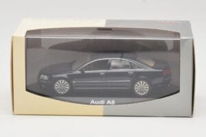 Audi A8 D3 Blue Metallic Light Interior Minichamps 1:43 20000001386003 Metāls — attēls 4 no 4