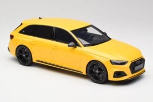 Audi RS4 B9 Avant 25. Jubileja Vegas Dzeltens GT Spirit 1:18 GT935 Sveķi — attēls 4 no 6