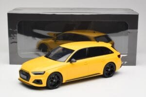 Audi RS4 B9 Avant 25. Jubileja Vegas Dzeltens GT Spirit 1:18 GT935 Sveķi — attēls 6 no 6