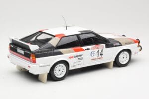 Audi Quattro #14 M. Mouton / F. Pons Winners Rally Sanremo 1981 Minichamps 1:18 155811114 Metāls — attēls 2 no 6