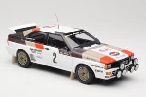 Audi Quattro A1 #2 H. Mikkola / A. Hertz Audi Sport Rally Monte Carlo 1983 Minichamps 1:18 155831102 Metāls — attēls 4 no 6