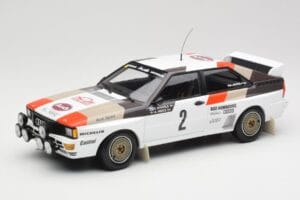 Audi Quattro A1 #2 H. Mikkola / A. Hertz Audi Sport Rally Monte Carlo 1983 Minichamps 1:18 155831102 Metāls