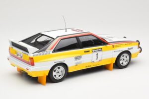 Audi Quattro A2 Audi Sport #1 W. Röhrl / C. Geistdörfer DNF Sanyo Rally of New Zealand 1984 Minichamps 1:18 155841101 Metāls — attēls 2 no 6
