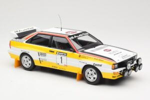 Audi Quattro A2 Audi Sport #1 W. Röhrl / C. Geistdörfer DNF Sanyo Rally of New Zealand 1984 Minichamps 1:18 155841101 Metāls — attēls 4 no 6