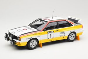 Audi Quattro A2 Audi Sport #1 W. Röhrl / C. Geistdörfer DNF Sanyo Rally of New Zealand 1984 Minichamps 1:18 155841101 Metāls