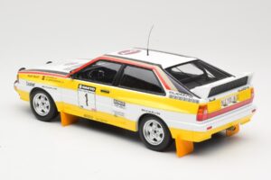 Audi Quattro A2 Audi Sport #1 W. Röhrl / C. Geistdörfer DNF Sanyo Rally of New Zealand 1984 Minichamps 1:18 155841101 Metāls — attēls 5 no 6
