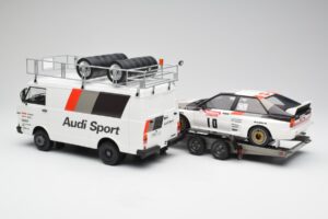 Audi Quattro A2 M. Mouton / F. Pons Tour de Corse 1983 Ar VW LT35 Otto 1:18 OT418 Sveķi — attēls 2 no 6