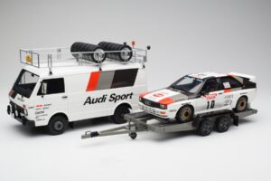 Audi Quattro A2 M. Mouton / F. Pons Tour de Corse 1983 Ar VW LT35 Otto 1:18 OT418 Sveķi