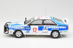Audi Quattro A2 #12 H. Wittmann / R. Diekmann Safari Rally 1984 Sun Star 1:18 4246 Metāls — attēls 4 no 8