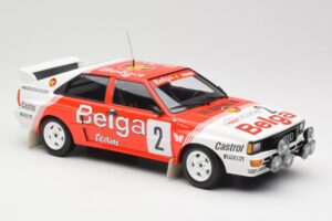 Audi Quattro A2 #2 B. Waldegård / H-T. Thorszelius Belga Team Winners Boucles de Spa 1985 Minichamps 1:18 155851102 Metāls — attēls 4 no 6