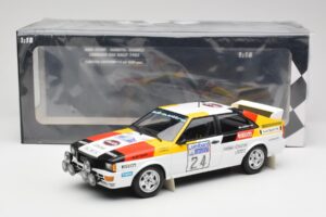 Audi Quattro #24 M. Demuth / M. Daniels Audi Sport Lombard RAC Rally 1982 Minichamps 1:18 155821124 Metāls — attēls 6 no 6