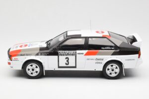 Audi Quattro #3 H. Mikkola / A. Hertz Rally Finland 1982 IXO 1:18 18RMC094A Metāls — attēls 3 no 6