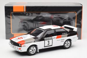 Audi Quattro #3 H. Mikkola / A. Hertz Rally Finland 1982 IXO 1:18 18RMC094A Metāls — attēls 6 no 6