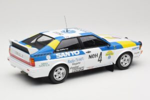Audi Quattro #4 S. Blomqvist / B. Cederberg Audi Sport Sweden Winners International Swedish Rally 1982 Minichamps 1:18 155821 — attēls 2 no 6