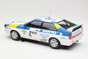Audi Quattro #4 S. Blomqvist / B. Cederberg Audi Sport Sweden Winners International Swedish Rally 1982 Minichamps 1:18 155821 — attēls 5 no 6