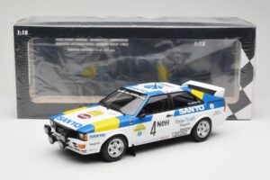 Audi Quattro #4 S. Blomqvist / B. Cederberg Audi Sport Sweden Winners International Swedish Rally 1982 Minichamps 1:18 155821 — attēls 6 no 6
