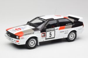 Audi Quattro #5 H. Mikkola / A. Hertz 1000 Lakes Rally 1982 IXO 1:18 18RMC094B Metāls