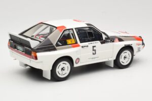 Audi Quattro Sport S1 #5 J. Buffum / N. Wilson Olympus Rally 1986 Otto 1:18 OT1159 Sveķi — attēls 2 no 6
