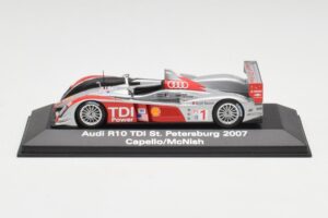 Audi R10 TDI #1 R. Capello / A. McNish / T. Kristensen 24 Hours of Le Mans 2007 Minichamps 1:43 5020700243 Metāls