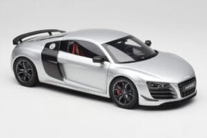Audi R8 GT Type 42 Ice Sudrabs Metallic Kyosho 1:18 09218IS Metāls — attēls 6 no 8