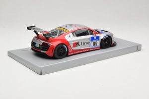 Audi R8 LMS #99 F. Biela / P. Kaffer / M. Fässler / M. Hennerici Phoenix Racing 24 Hours Nürburgring 2009 Spark 1:18 18S041 S — attēls 3 no 6
