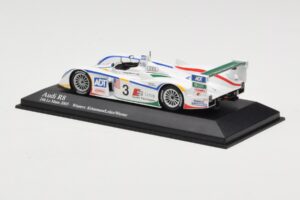 Audi R8 LMP1 #3 J. Lehto / M. Werner / T. Kristensen 24 Hours of Le Mans Winner 2005 Minichamps 1:43 400051303 Metāls — attēls 3 no 4