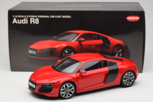 Audi R8 Sarkans Kyosho 1:18 09213R Metāls — attēls 8 no 8