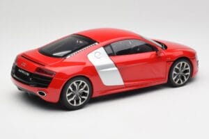 Audi R8 V10 Brilliant Sarkans Kyosho 1:18 09216RR Metāls — attēls 3 no 8