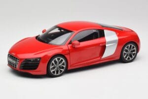 Audi R8 V10 Brilliant Sarkans Kyosho 1:18 09216RR Metāls