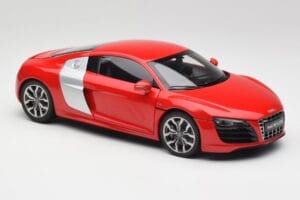 Audi R8 V10 Brilliant Sarkans Kyosho 1:18 09216RR Metāls — attēls 6 no 8