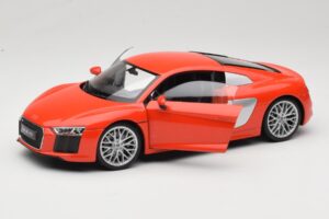 Audi R8 V10 Sarkans Welly 1:18 18052W Metāls — attēls 2 no 8