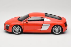 Audi R8 V10 Sarkans Welly 1:18 18052W Metāls — attēls 4 no 8