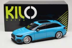 Audi RS4 B9 Avant Darwin Pro Zils Kilo Works 1:18 KLW002303 Metāls — attēls 8 no 8