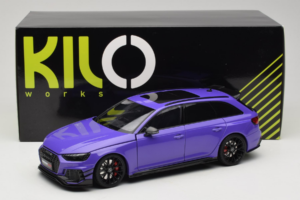 Audi RS4 B9 Avant Darwin Pro Violets Kilo Works 1:18 KLW002301 Metāls — attēls 8 no 8