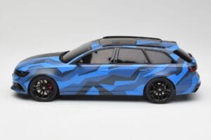 Audi RS6 C7 Avant GMK Zils & Melns GT Spirit 1:18 GT799 Sveķi — attēls 3 no 6