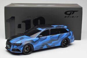 Audi RS6 C7 Avant GMK Zils & Melns GT Spirit 1:18 GT799 Sveķi — attēls 6 no 6