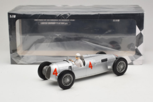 Auto Union Typ C #4 A. Varzi 2nd Place Monaco GP 1936 Minichamps 1:18 155361004 Metāls — attēls 6 no 6