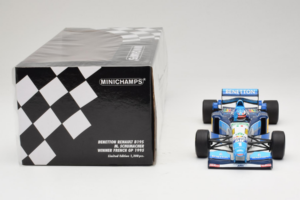 Benetton B195 Renault #1 M. Schumacher Benetton Formula French Grand Prix Winner 1995 Minichamps 1:18 100950001 Metāls — attēls 6 no 7
