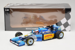 Benetton B195 Renault #1 M. Schumacher Benetton Formula French Grand Prix Winner 1995 Minichamps 1:18 100950001 Metāls — attēls 7 no 7