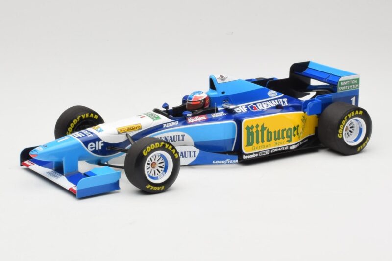 Benetton Renault B195 #1 M. Schumacher Winner Pacific GP F1 World Champion 1995 Minichamps 1:18 510953301 Metāls